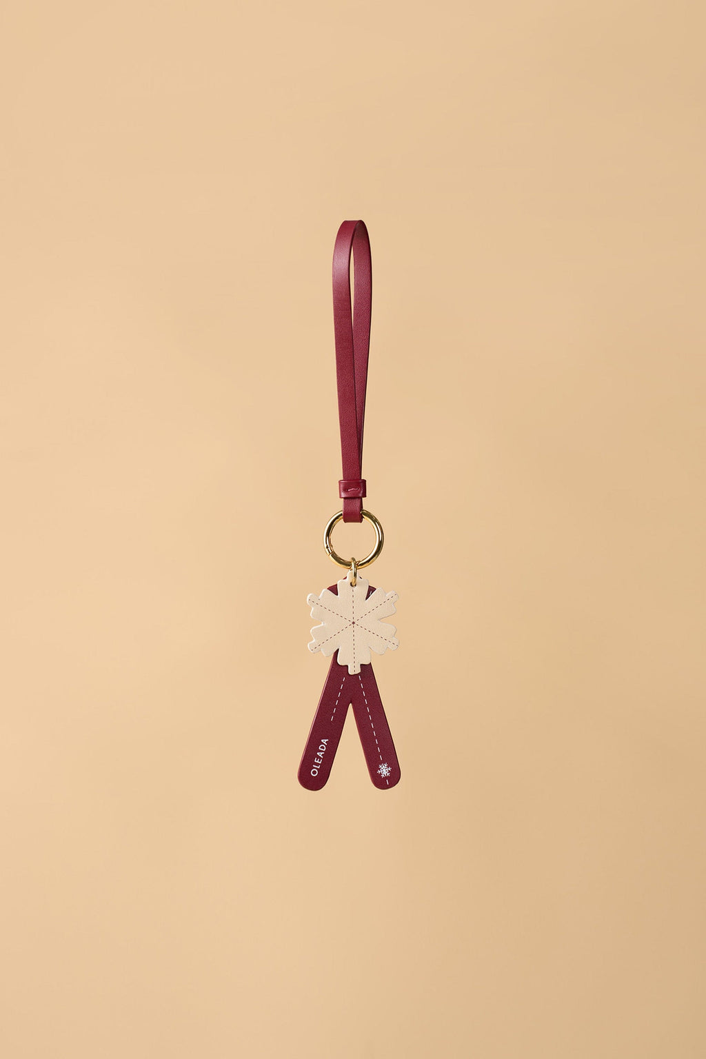 OLEADA NYC Apparel and Accessories > Women > Small Leather Goods > Leather Cardholder Color_Snowflake Festival Charm