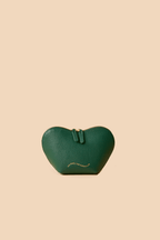 OLEADA NYC Apparel and Accessories > Women > Small Leather Goods > Leather Case Color_Cedar Le Coeur Pouch (Regular)