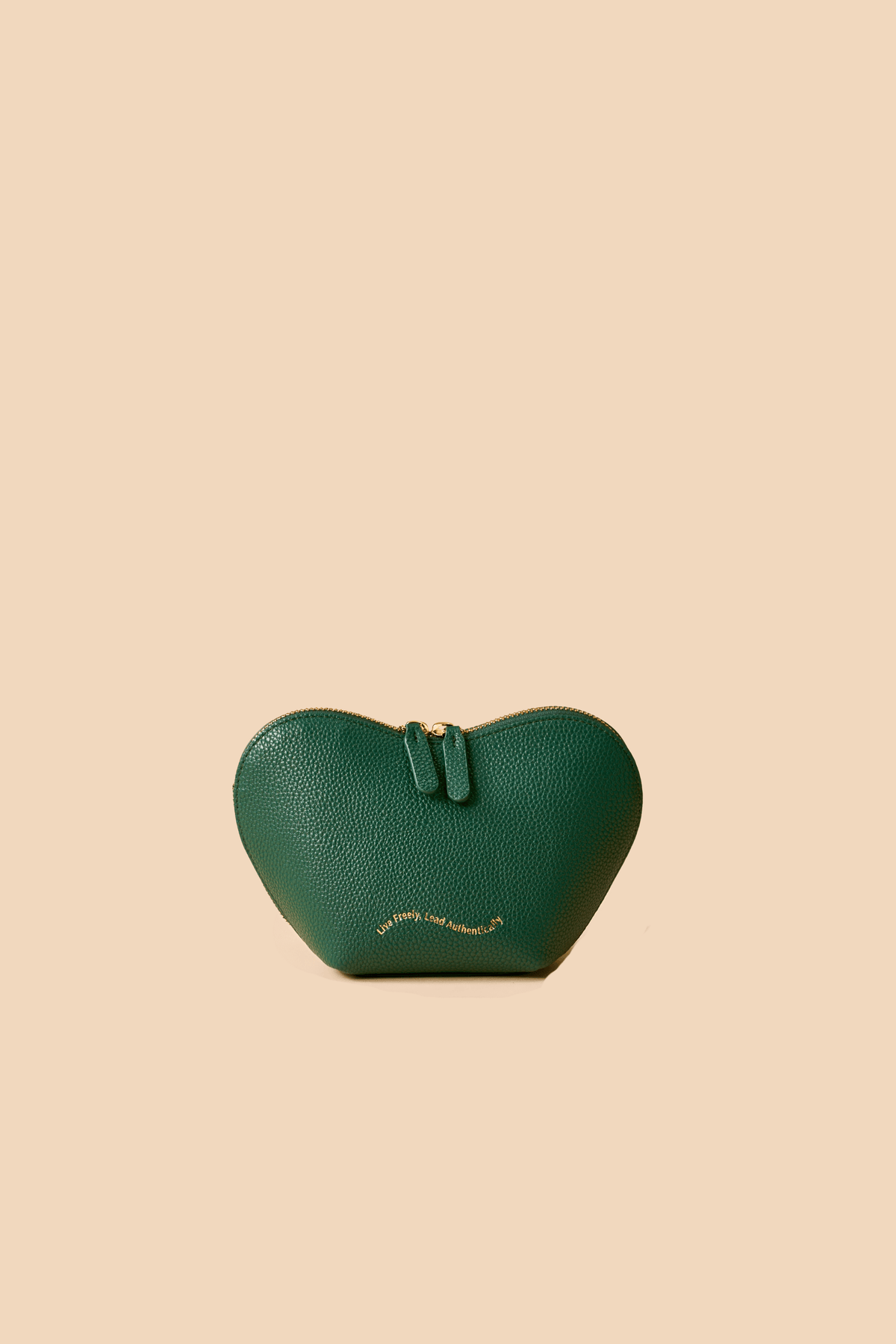OLEADA NYC Apparel and Accessories > Women > Small Leather Goods > Leather Case Color_Cedar Le Coeur Pouch (Regular)
