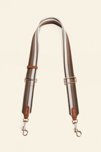OLEADA NYC Apparel and Accessories > Women > Small Leather Goods > Leather Strap Color_Latte Canal Bag Strap
