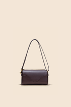 OLEADA NYC Apparel and Accessories > Women > Work Bag > Leather Handbag > Compact Bag > Shoulder Bag Color_Chocolate Marina Box