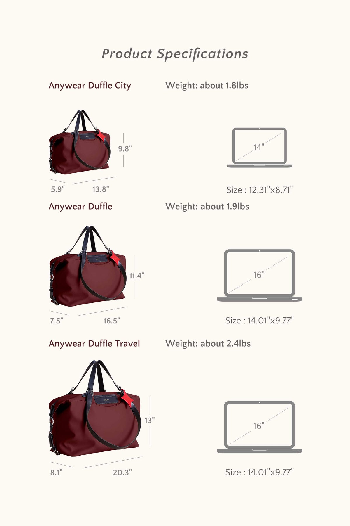 AnyWear AnyDuffle – Taille standard