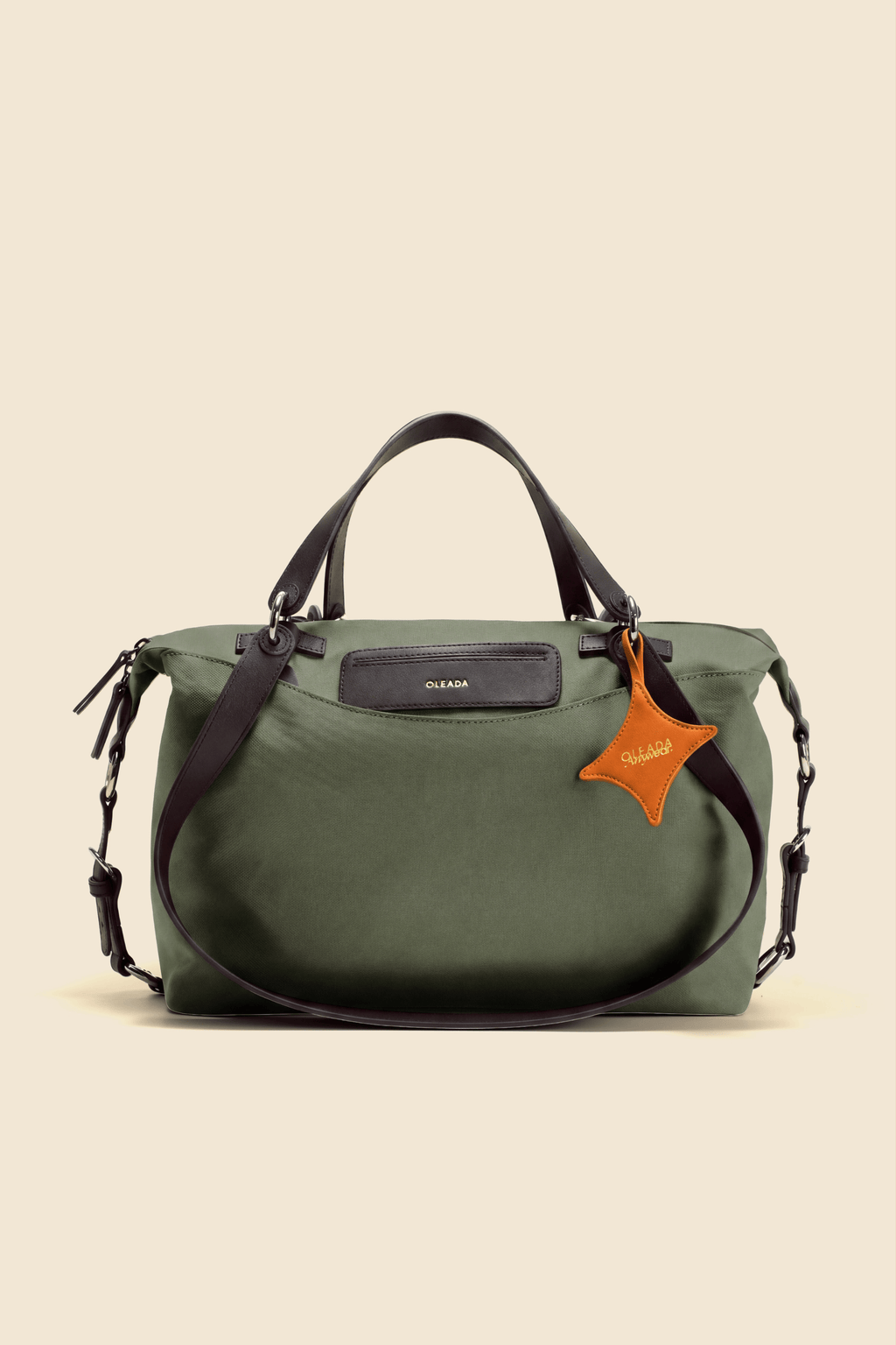 OLEADA NYC convertible travel bags > airport tote bags > overnight bags > water-resistant vegan bags > stylish multi-use bags Color_Tahoe AnyWear AnyDuffle - Regular Size