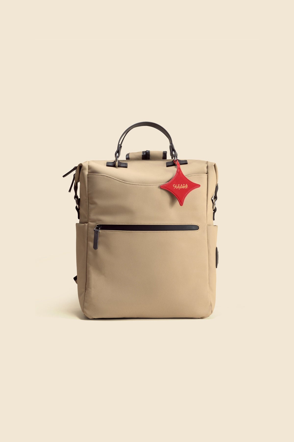 OLEADA NYC convertible travel bags > work-to-travel backpack > commuter bags > water-resistant vegan bags > stylish multi-use backpack Color_Abu Dhabi AnyWear AnyBackpack