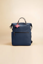 OLEADA NYC convertible travel bags > work-to-travel backpack > commuter bags > water-resistant vegan bags > stylish multi-use backpack Color_Mykonos AnyWear AnyBackpack