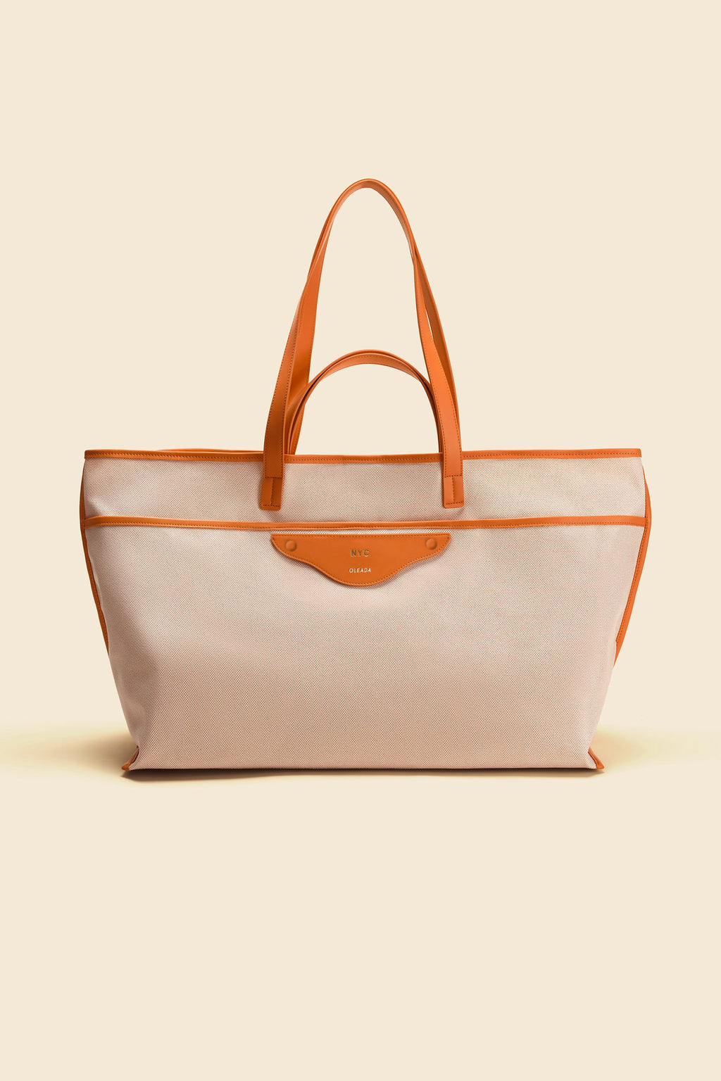 OLEADA NYC Women Work Bag > Leather Bag > Business Travel Beach Bags> Fits Up To 16'' Laptops Color_Clementine Coast Beach Tote